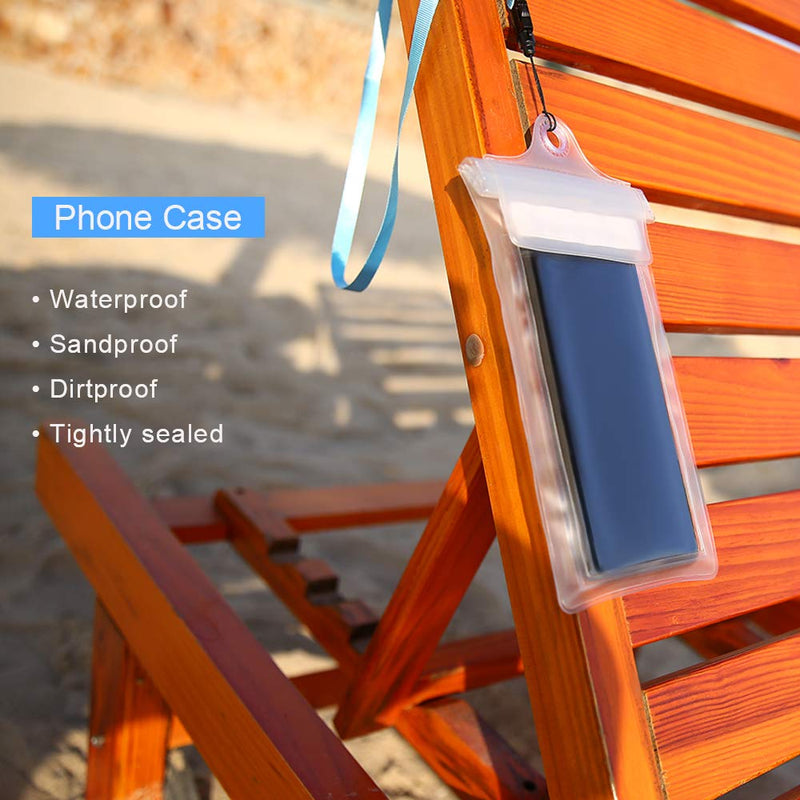 [Australia - AusPower] - Crenova 2 pack waterproof pouches with waist strap AND 1 screen touchable phone case Super Lightweight, Bigger Space, Adjustable and Extra-Long Belt 