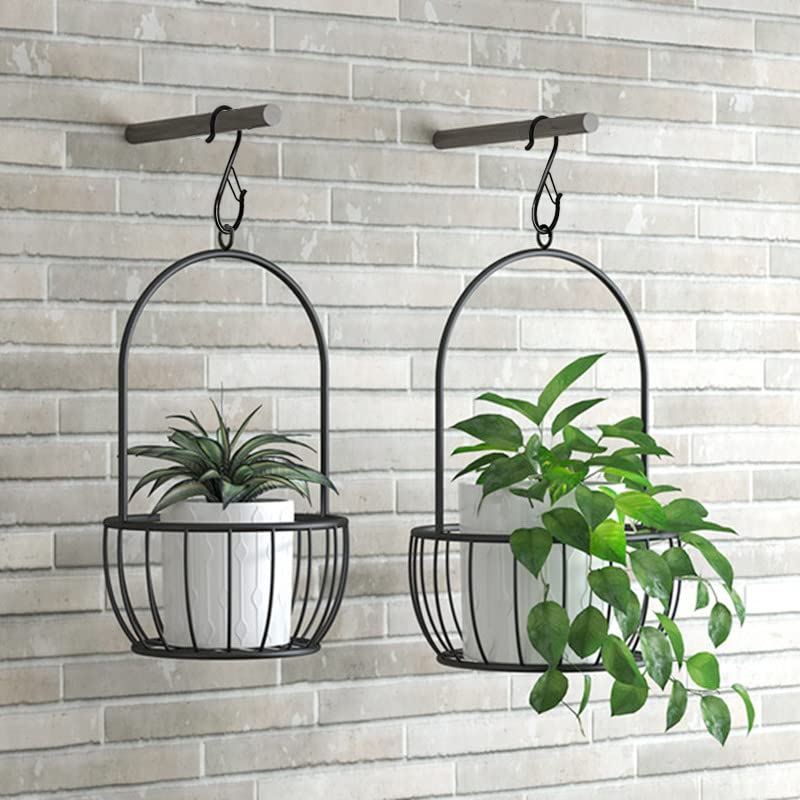 [Australia - AusPower] - 8 Pack S Hooks with Safety Buckle for Shelves/Racks/Poles, Heavy Duty Metal 3.5" S Hooks for Hanging Kitchen Utensils/Plants/Pots & Pans 8 