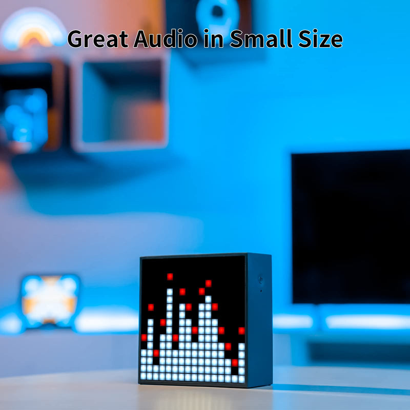 [Australia - AusPower] - Divoom TimeBox Evo -- Pixel Art Bluetooth Speaker with 16x16 LED Display APP Control - Cool Animation Frame & Gaming Room Setup & Bedside Alarm Clock- Black 