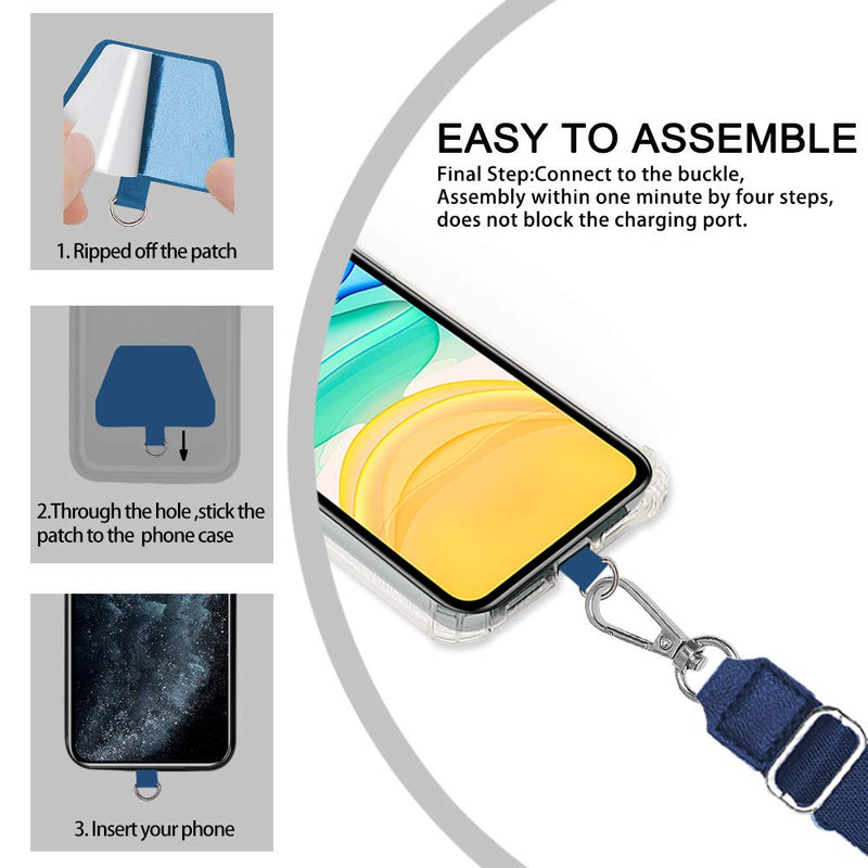 [Australia - AusPower] - Phone Lanyard, Cell Phone Lanyard Wrist Strap Universal for Any Smartphones Blue 