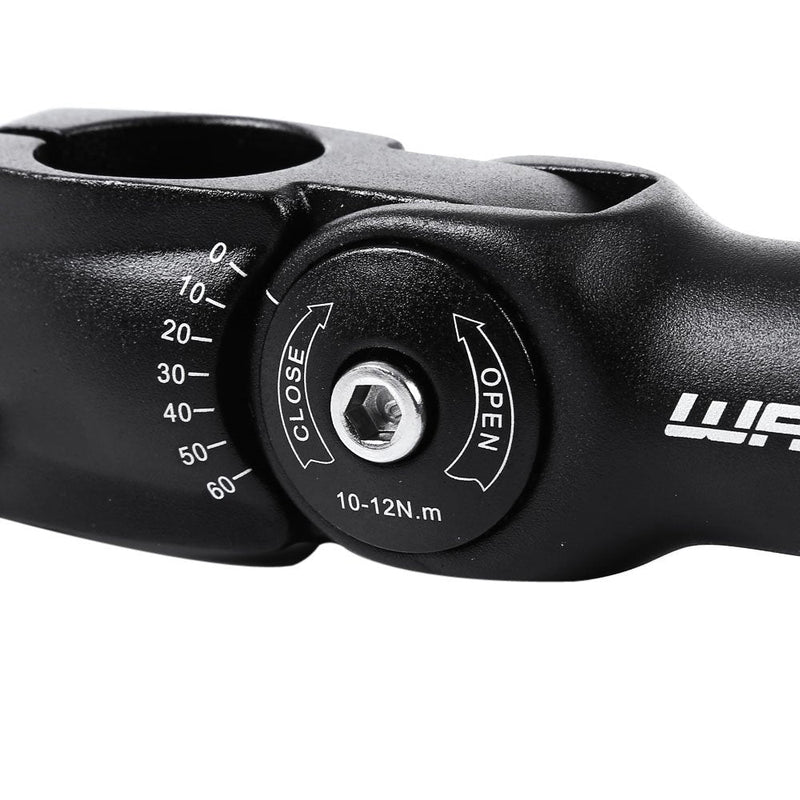 [Australia - AusPower] - Wake MTB Stem 31.8 90mm 110mm 0 60 Degree Adjustable Bike Stem Mountain Bike Stem Short Handlebar Stem for Most Bicycle, Road Bike, MTB, BMX, Cycling (Aluminum Alloy, Lightweight, Black) 31.8*110 