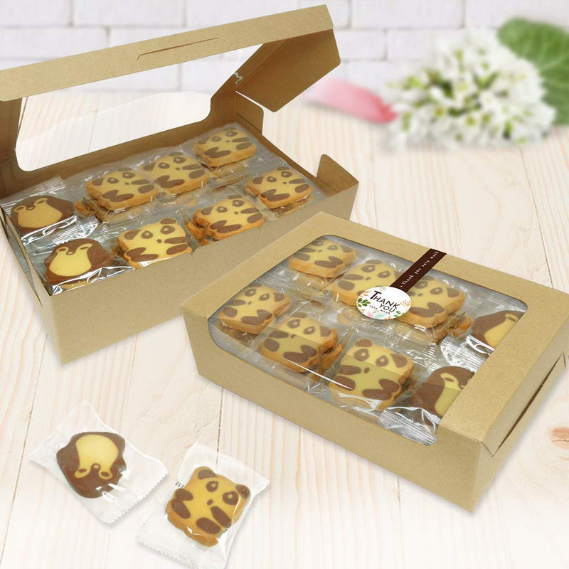 [Australia - AusPower] - 10 Pcs. Bakery Boxes with Window 8.6 x 5.9 x 2.5" |Pie Boxes, Cookies Box,Cake Box Bakery Box (Kraft-K01) Kraft-K01 