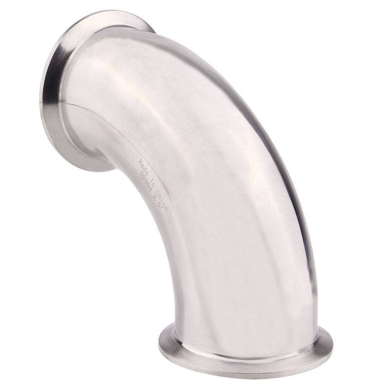 [Australia - AusPower] - DERNORD Sanitary Ferrule Elbow 90 Degree Pipe Fitting with 2 Pieces Silicone Gasket SS304 Tri Clamp (2-1/2" Tube OD) 2-1/2" Tube OD 