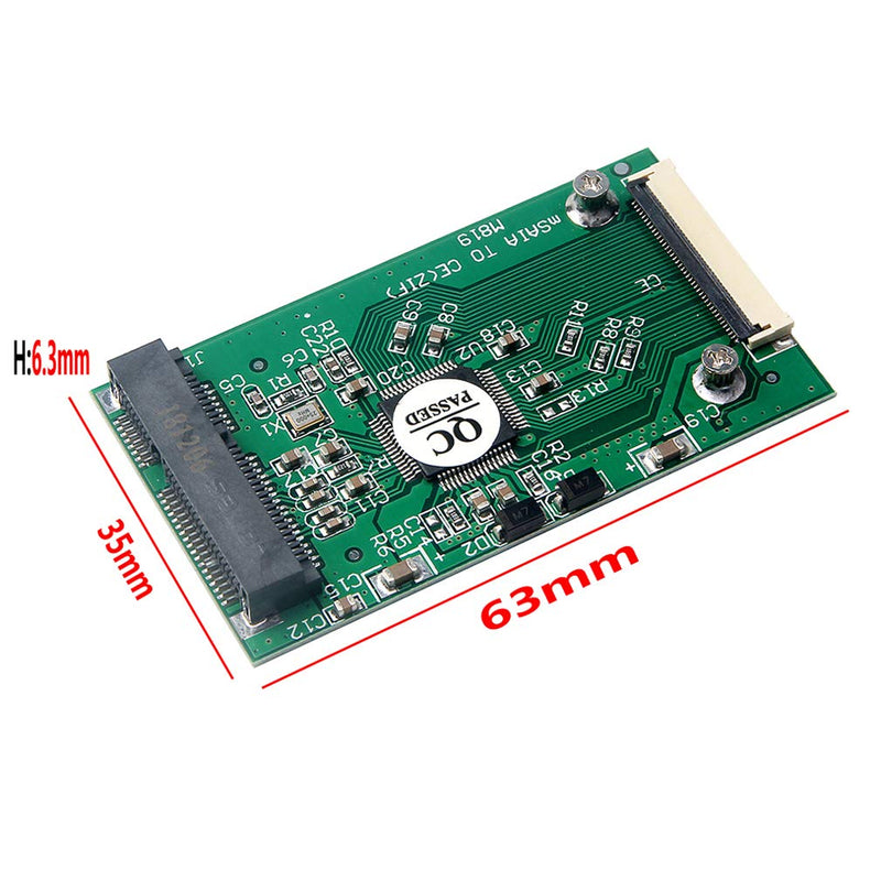 [Australia - AusPower] - HiLetgo MSATA to CE ZIF PCI-E 1.8" SSD to 40 Pin ZIF CE Converter Card SSD HDD Adapter Converter Module 