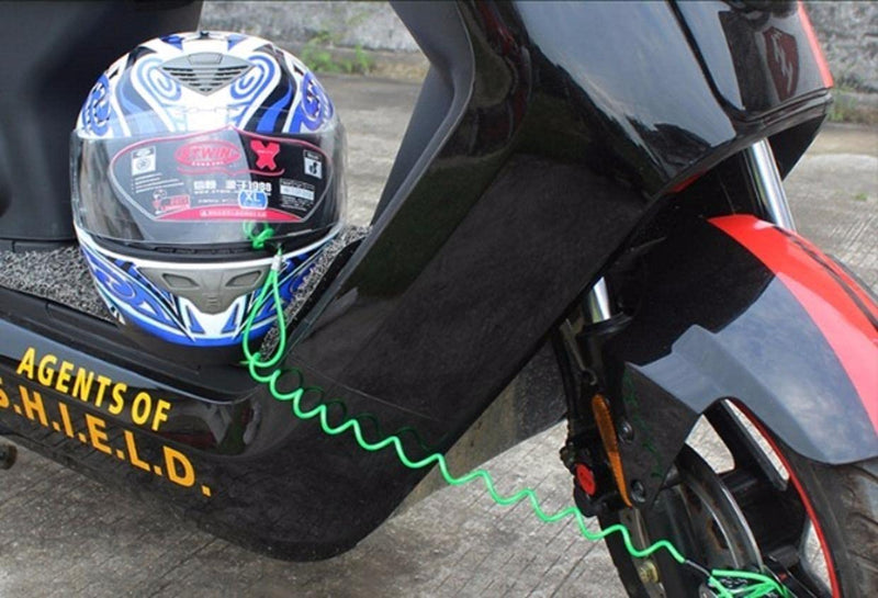 [Australia - AusPower] - LORADAR 6 Feet Double-Ring Safety Cable for Lock, Motorcycle Bicycle Scooter Lock Safety Reminder Cable , Suitable for Scooter Motorcycle Brake disc, Portable Anti-Theft Cable(Orange) 