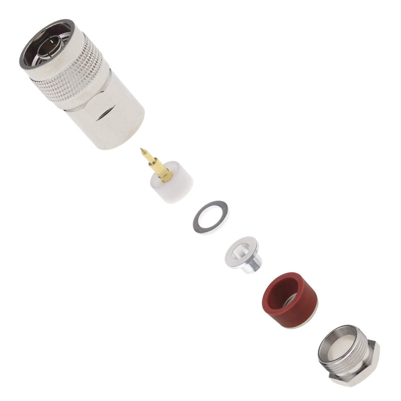 [Australia - AusPower] - 5Pcs N Type Cable Clamp Compression Plug Coaxial Adapter for 7D-FB Ecoflex 10 RG213 RG214 LMR400 