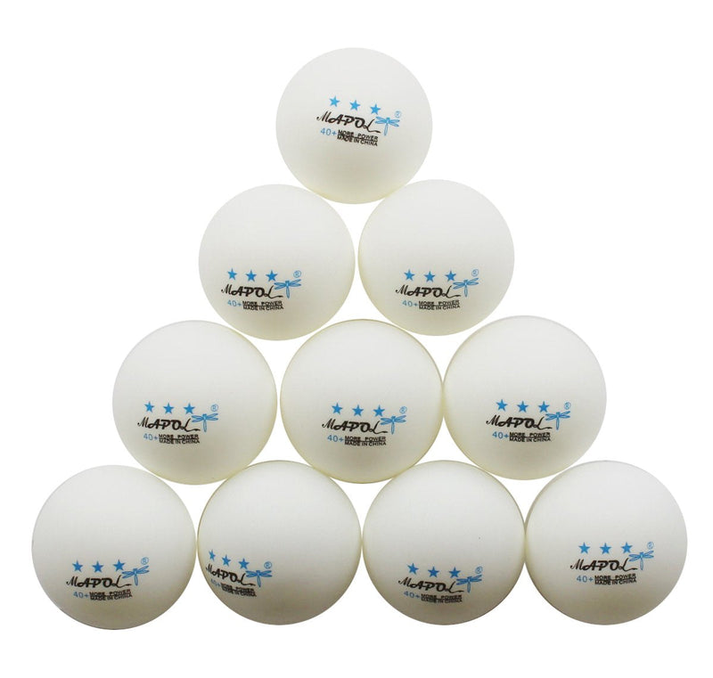 [Australia - AusPower] - MAPOL 100 Pack White 3-Star Table Tennis Balls Advanced Training Ping Pong Ball 
