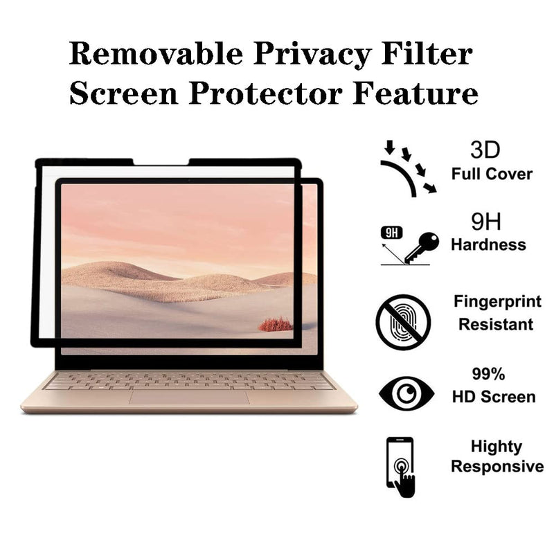 [Australia - AusPower] - YBP Privacy Screen-for Surface-Laptop-Go 12.4 Inch - Fully Removable Privacy Screen Filter,Anti-Blue Light,Anti-Glare,Surface Laptop Go Privacy Screen surface Laptop go 12.4 Inch 