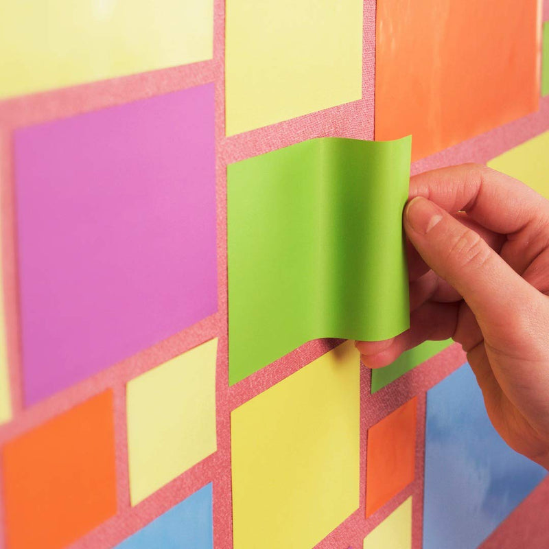 [Australia - AusPower] - Self-Stick Notes 4x4 inch | Sticks to Any Surface Without Glue | Reusable White Dry Erase | 3 Pack, 300 Sheets (Pink, 4x4 inches) Pink 