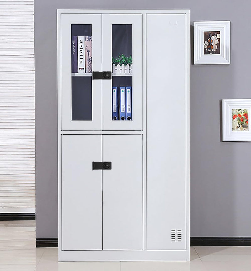 [Australia - AusPower] - Knob Buckle Lock Home Cabinet Combination Lock Cabinet Door Combo Lock Cabinet Barn Door Bathroom Outdoor Garden (Black) 