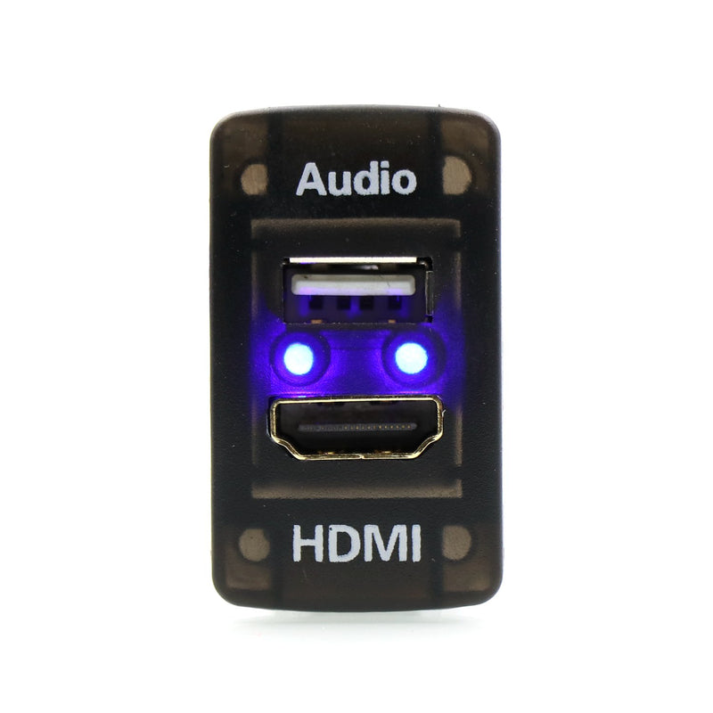 [Australia - AusPower] - HDMI Socket Mount Cable +USB Audio Input Use for Honda 