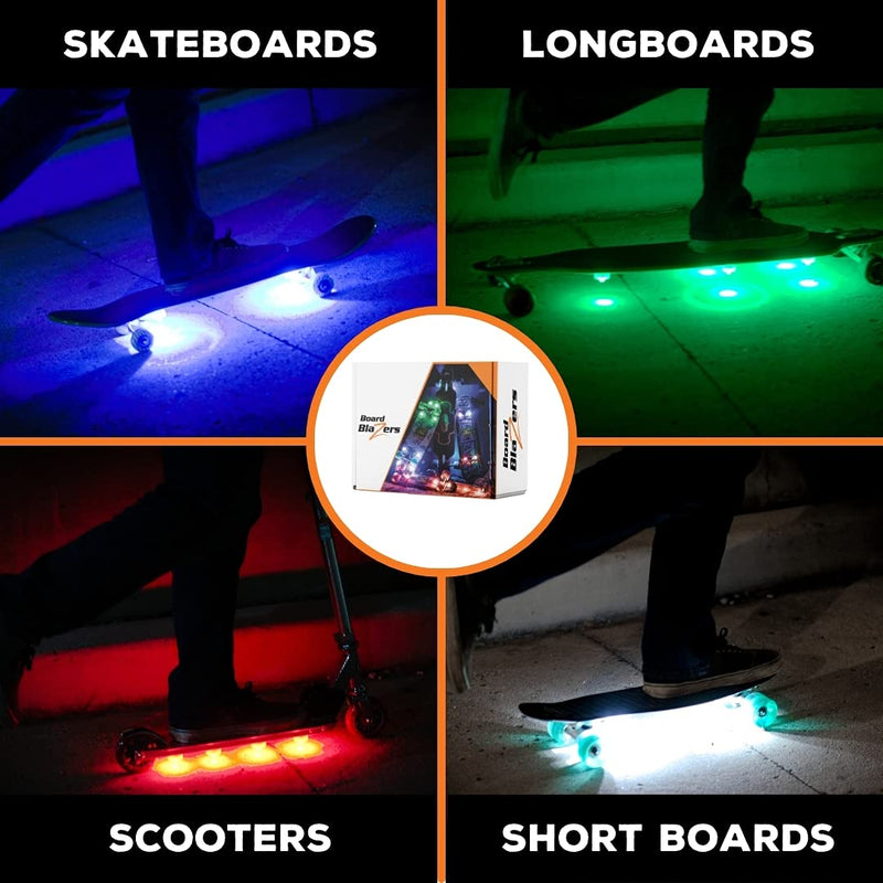 [Australia - AusPower] - Board Blazers LED Skateboard Lights Underglow - Ideal Skateboard Gift & Skateboard Accessory. Perfect LED Longboard Light or Scooter Light Great Stocking Stuffer for Kids Blazing Blue 