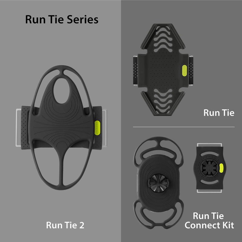 [Australia - AusPower] - Bone Run Tie 2 (2nd Gen) Phone Holder for Running Armband Universal Cell Phone Holder, Fits Phone Size 4.7-7.2 Inches for iPhone 13 12 11 Pro Max XS XR X Samsung Galaxy ( Black/ Arm 9.8-15.7") Arm Size 9.8-14 inches / 25-35.5 cm 