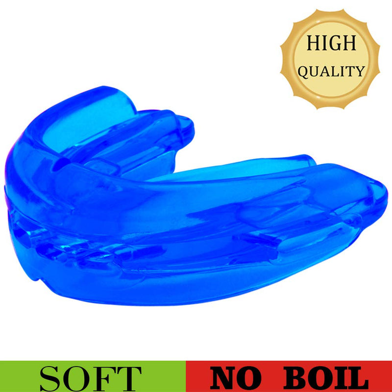 [Australia - AusPower] - Mouth Guard Sports Youth Mouthguard for Braces Sparring Mouth Guard ,Double Braces, Premium Quality No Boiling Required，Football, Basketball, Suitable for Wrestling, Taekwondo, Jujitsu and Karate. Blue 