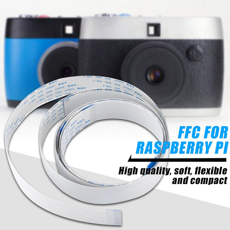 [Australia - AusPower] - 3Pcs 15Pin 30cm/50cm/100cm FFC Cable Extender, FFC Ribbon Flexible Flat Cable for Raspberry Pi Camera 