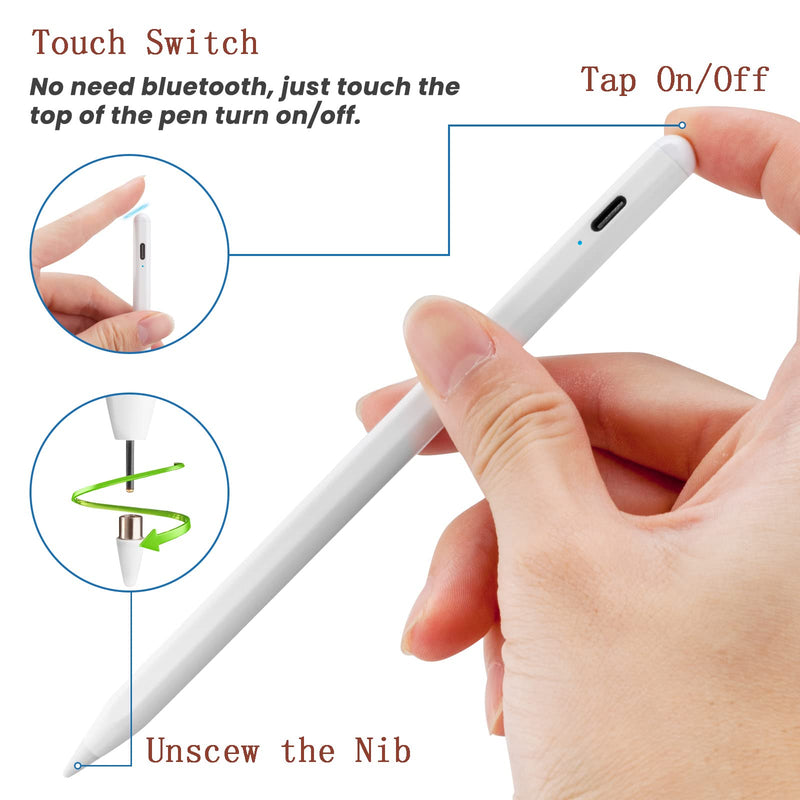 [Australia - AusPower] - Electronic Stylus Pen for Galaxy Z Flip 3 Z Fold 3,New Plastic Point Tip with Precise and Accurate Drawing Pens Compatible with Galaxy Z Flip 3 Z Fold 3 Stylus Pencil,White 