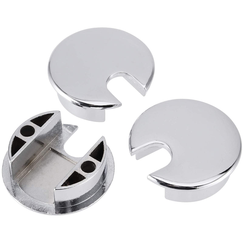 [Australia - AusPower] - Metal Desk Grommet, ZEONHAK, Set of 10, 1.57 Inch 40 MM Desk Grommet for Wire Organizer, Zinc Alloy Computer Desk Cord Hole Cover for Home and Office, Silver 