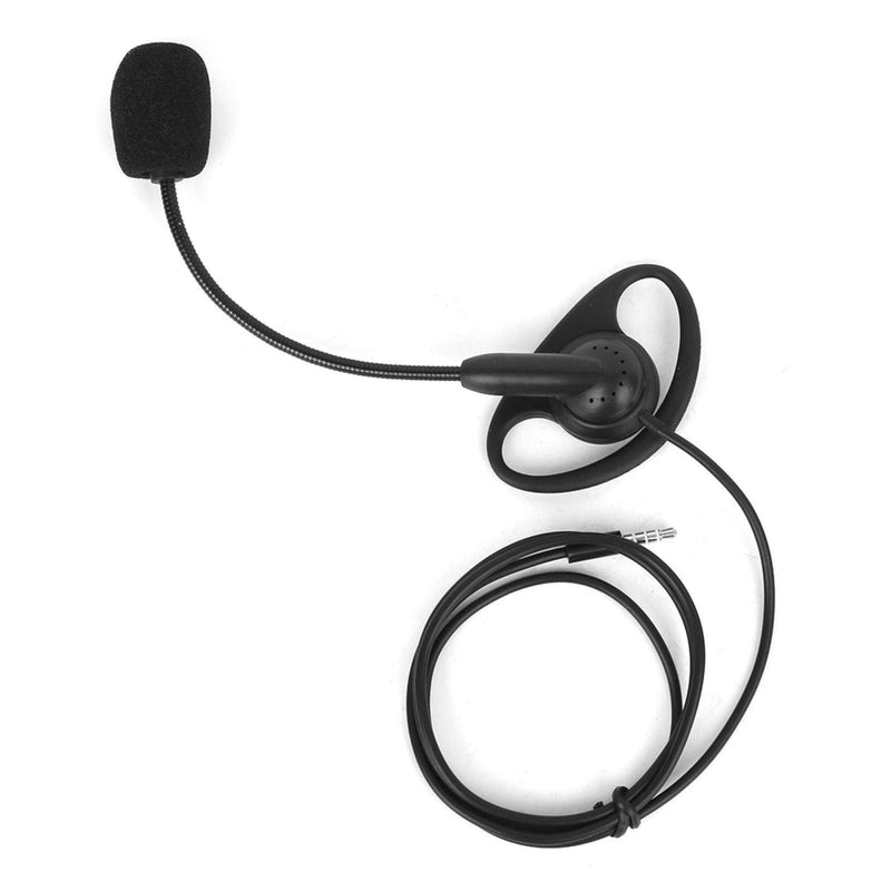 [Australia - AusPower] - Walkie Talkie Over-Head Earpiece, 3.5mm Ear Hook Two-Way Radio Earphone Bluetooth Wired Intercom Headset for V6 V4 Motorcycle 