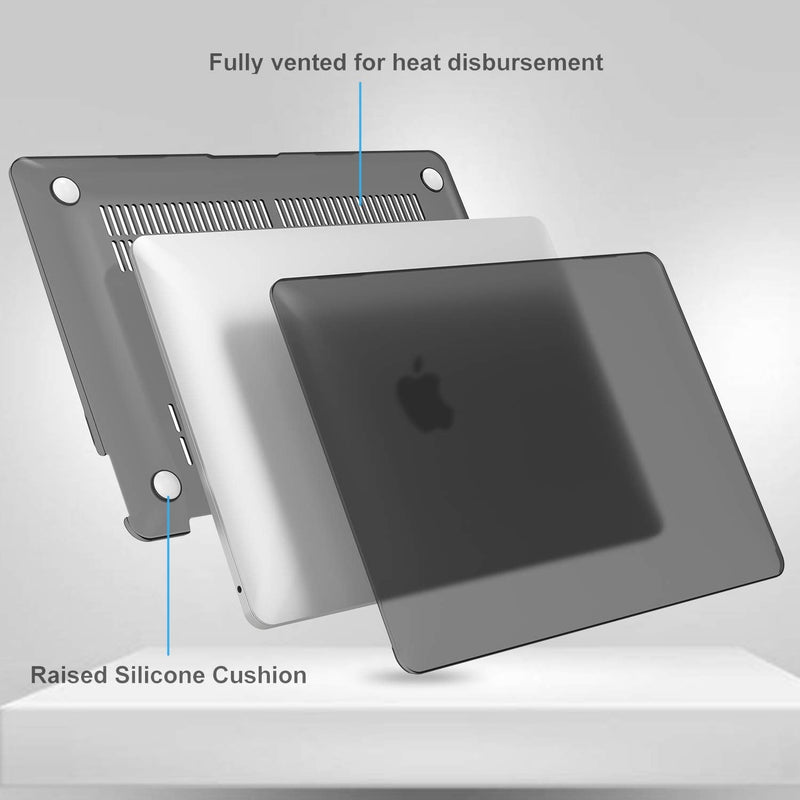 [Australia - AusPower] - ProCase MacBook Pro 13 Case 2016-2020 Release A2338 M1 A2289 A2251 A2159 A1989 A1706 A1708, Hard Case Shell Cover and Keyboard Skin Cover for MacBook Pro 13 Inch with/Without Touch Bar -Black Black 
