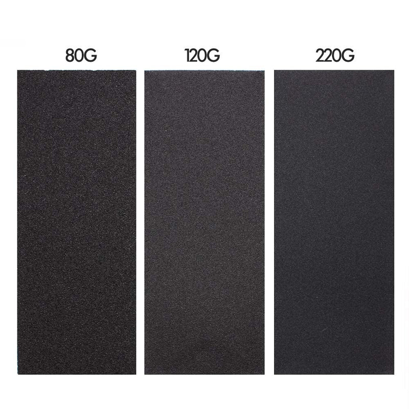 [Australia - AusPower] - Annietfr 80 Grit 120 grit 220 Grit Assorted Grit Sandpapers for Wood Furniture Finishing, Metal Sanding and Automotive Polishing, 9 x 3.6 Inch Dry or Wet Sanding Sheets (15pcs) 