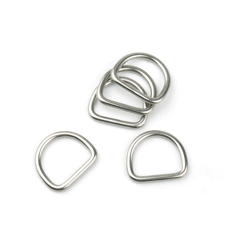 [Australia - AusPower] - Hamineler 30Pcs 3mm Thickness Stainless Steel Welded D-Rings Metal D Ring for Hardware Bags Ring Dog Leashes, Hand DIY Accessories (0.78"/20mm) 0.78"/20mm 