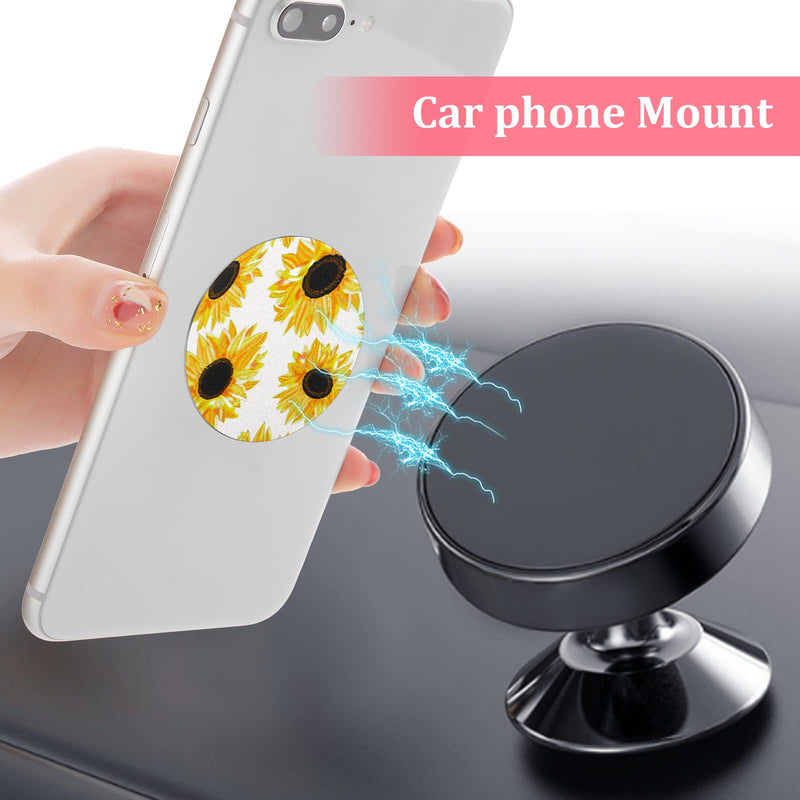 [Australia - AusPower] - 8 Pcs Phone Magnet Car Metal Plate Mount Metal Plate for Cell Holder Magnetic Car Mount Compatible with Magnetic Car Mounts Replacement Sticker (Floral Style) Floral Style 