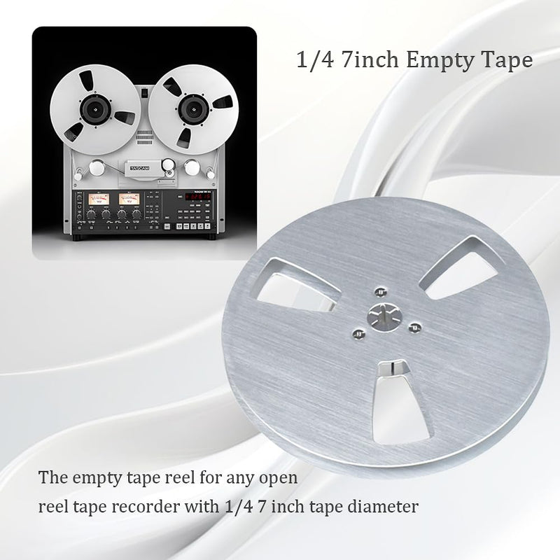 [Australia - AusPower] - 1/4 7 Inch Empty Tape Reelï¼Œ Aluminum Alloy Universal Open Reel Sound Tape Empty Reel for Reel to Reel for TEAC/ReVox Studer (Sliver) 