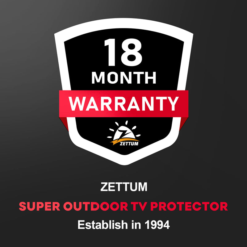 [Australia - AusPower] - Zettum Outdoor TV Cover 43 Inch - 600D TV Cover Weatherproof & Waterproof for 40 to 43 Inch Outdoor TV, Heavy Duty TV Enclosure Protector for Outside Flat Screen TV (Size: 40"L x 6"D x 26"H) 40" - 43" TV 