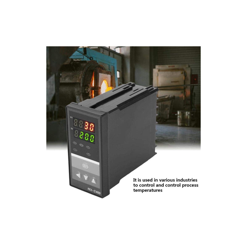[Australia - AusPower] - AC100-240V REX-C400 Temperature Controller,0-1300℃ Intelligent Temperature Control Regulator,Industrial Automation Thermostat,Clear Readings,High Accuracy,for Furnaces,Ovens,Machinery 
