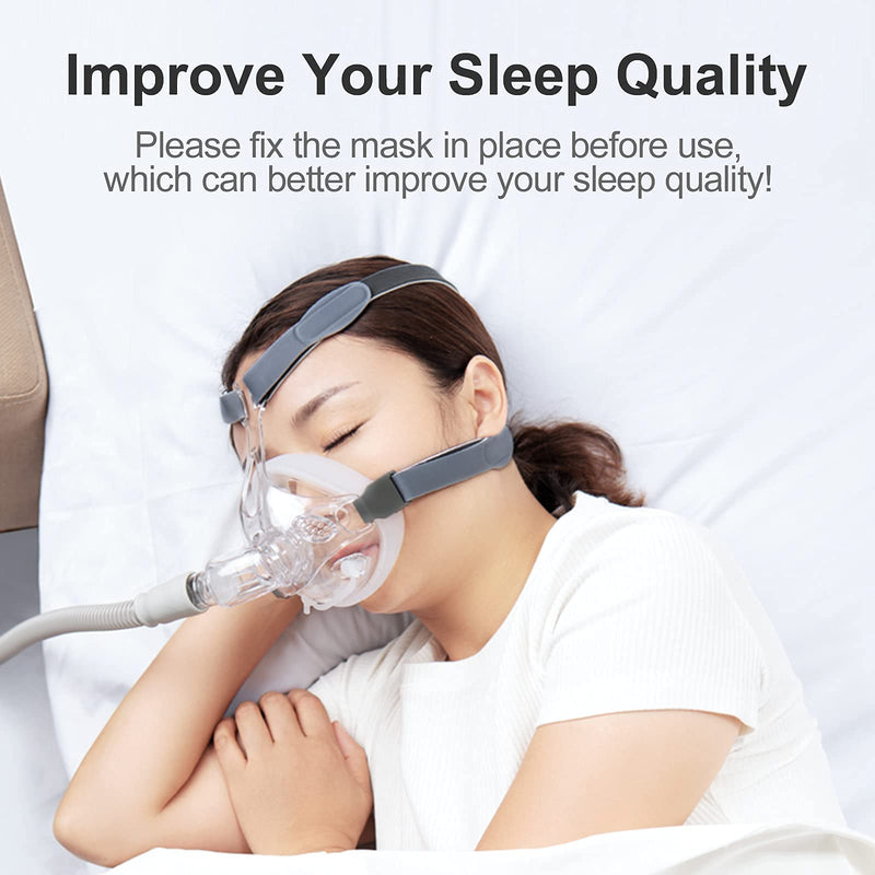 [Australia - AusPower] - Headgear Strap Replacement CPAP Mask Strap Compatible with Most Nasal and Full Face Sleep Apnea Masks, Durable Stretchy Material, Medium (Headgear Only) 