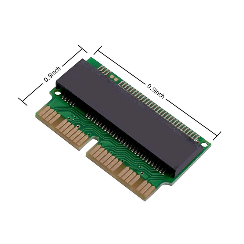 [Australia - AusPower] - M.2 NVME SSD Convert Adapter, 12+16pin M.2 NGFF M-Key SSD Convert Card for MacBook Air Pro Retina Mid 2013 2014 2015 2016 2017, NVME AHCI SSD Upgraded Kit for A1465 A1466 A1398 A1502 Green 