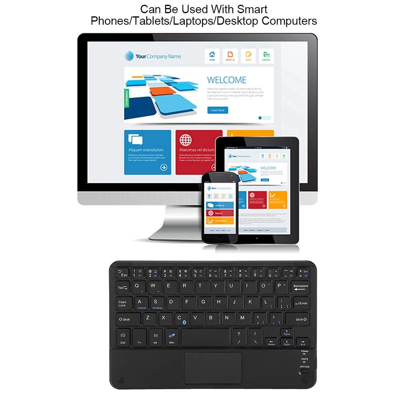 [Australia - AusPower] - Wireless Keyboard, Portable Universal 7inch Wireless Bluetooth Keyboard with Touchpad for Tablet/Mobile Phone/PC, Compatible for Windows for Android 
