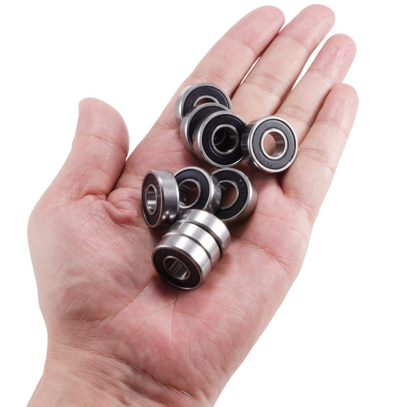 [Australia - AusPower] - Donepart R6 2RS Bearings 3/8 ID x 7/8 OD x 9/32 Width Small Bearings Pre-Lubricated and Double Rubber Sealed Bearings (10 Pack) R6-2RS(3/8x7/8x9/32) 