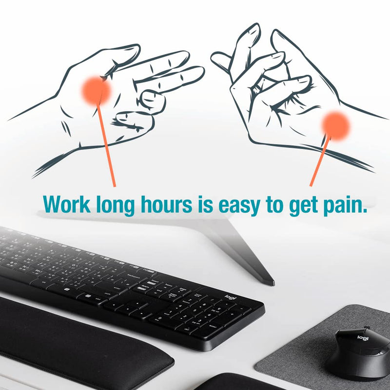 [Australia - AusPower] - SenseAGE Keyboard and Mouse Wrist Rest Support Pad, Relief Typing Pain, Ergonomic Design with Durable Material, Lightweight for Easy Carry, Soft Cushion Comfortable Support for Computer/Laptop/Mac, L 