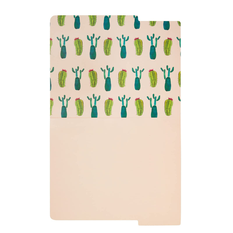 [Australia - AusPower] - 12 Pack Decorative Succulent 3 Tab File Folders, Letter Size, 1/3 Cut Tabs, 6 Cactus Designs (9.5 x 11.5 in) 