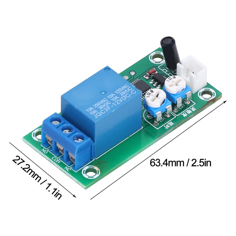 [Australia - AusPower] - Vibration Sensor Module, DC 12V Sensitivity Time Delay Switch DIY High Sensitive Alarm Module 