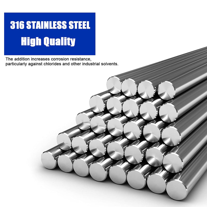 [Australia - AusPower] - Boat Top Hardware Bimini Top Hardware 7/8 inch and 1 Inch Eye End Cap Fitting 316 Stainless Steel Boat Top Parts Heavy Duty Bimini Bracket Rail Brace Bimini Top Accessories, Pack of 2 1 inch ID 