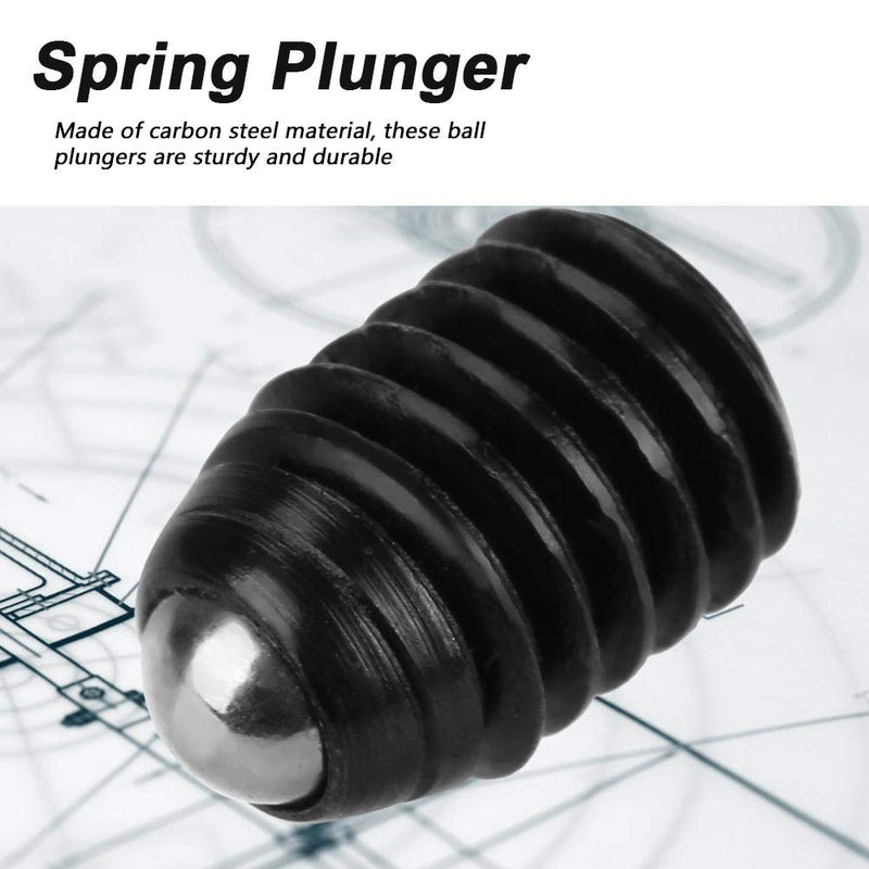 [Australia - AusPower] - 10pcs M6 Screw Thread Ball Plunger Hex Socket Spring Plunger Ball Carbon Steel Ball Spring Plungers Set (M6X8) M6X8 