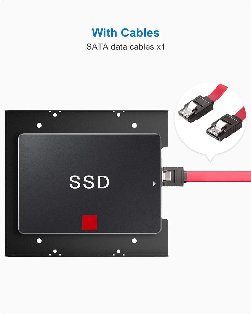 [Australia - AusPower] - Inateck SSD Mounting Bracket 2.5 to 3.5 Adapter with SATA Data Cable, SA04006 