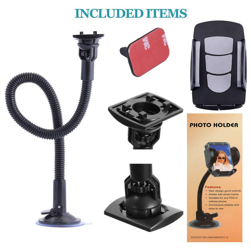 [Australia - AusPower] - Windshield Car Phone Mount Universal Cell Phone Holder Car Long Arm Holder for iPhone Xs Max R X 8 Plus 7 Plus 6S Samsung Galaxy S9 S8 Edge S7 S6 LG Sony and More (20inch) longer20inch 