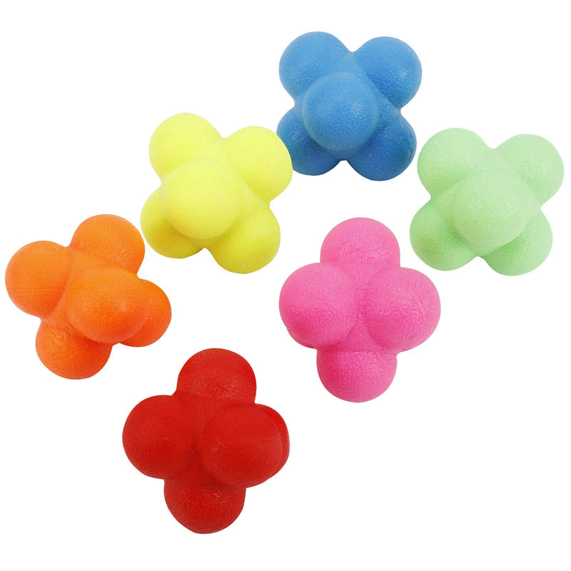 [Australia - AusPower] - Yaegoo 6 PCS Reaction Balls Rubber Reaction Bounce Balls for Hand-Eye Coordination, Agility & Speed Reflex Training 