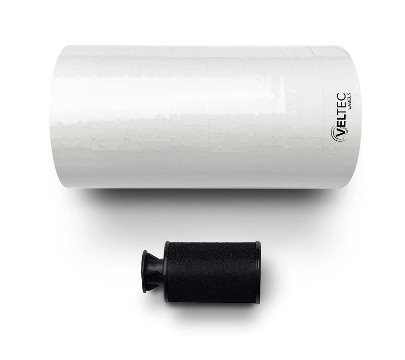 [Australia - AusPower] - Veltec White Pricing Labels, 1 Line,for Monarch 1131 Price Gun – 1 Sleeve, 20,000 Labels with Security Slits and Free Ink Roller 
