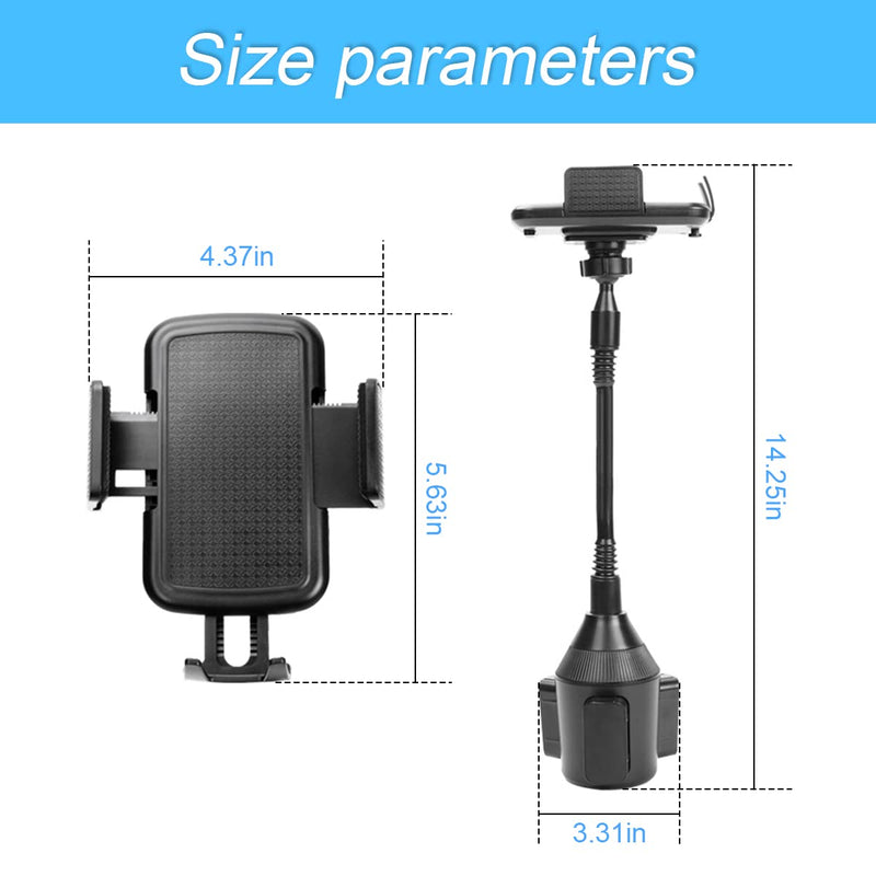 [Australia - AusPower] - Cup Holder Phone Mount for Car, Upgraded Rotatable Phone Holder, Compatible with iPhone11/11pro/pro max/12/12 pro, Samsung Galaxy, Car Accessories 