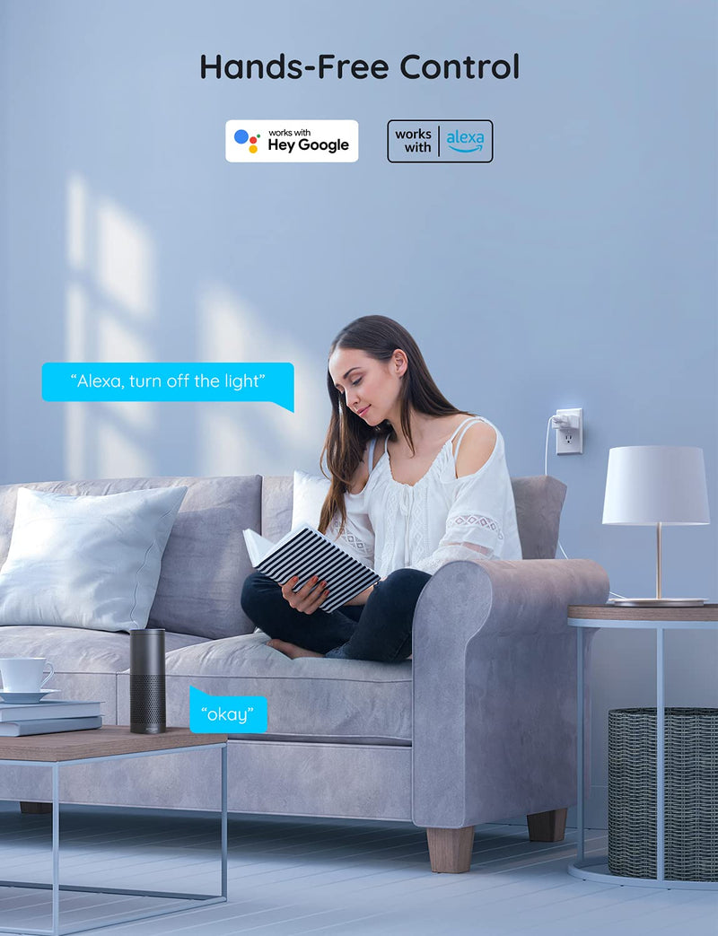 [Australia - AusPower] - Govee Smart Plug, WiFi Bluetooth Outlets 4 Pack Work with Alexa and Google Assistant, 15A WiFi Plugs with Multiple Timers, Govee Home APP Group Control Remotely, No Hub Required, ETL&FCC Certified 