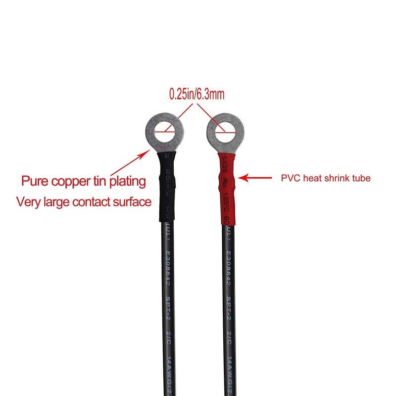 [Australia - AusPower] - SCCKE Heavy-Duty 14AWG 15A Male Plug Cigarette Lighter Adapter Power Supply Cord with 2ft / 0.6m 14 AWG Cable Wire for Car Inverter Air Pump Electric Cup and DIY 