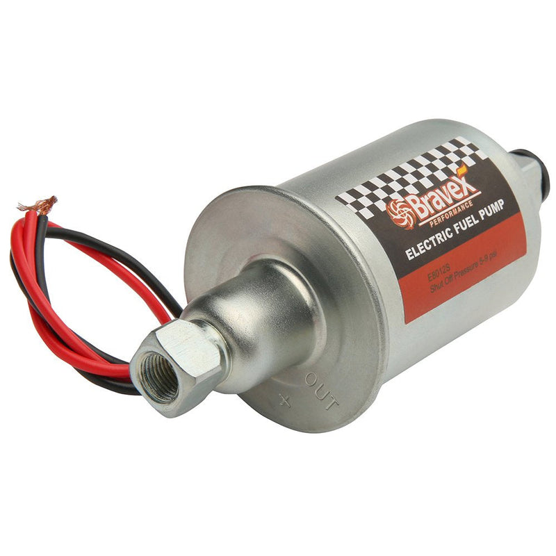 [Australia - AusPower] - Bravex E8012S Universal Electric Fuel Pump Low Pressure 5-9 PSI 12V w/Installation Kit E8012S(5-9 PSI) 