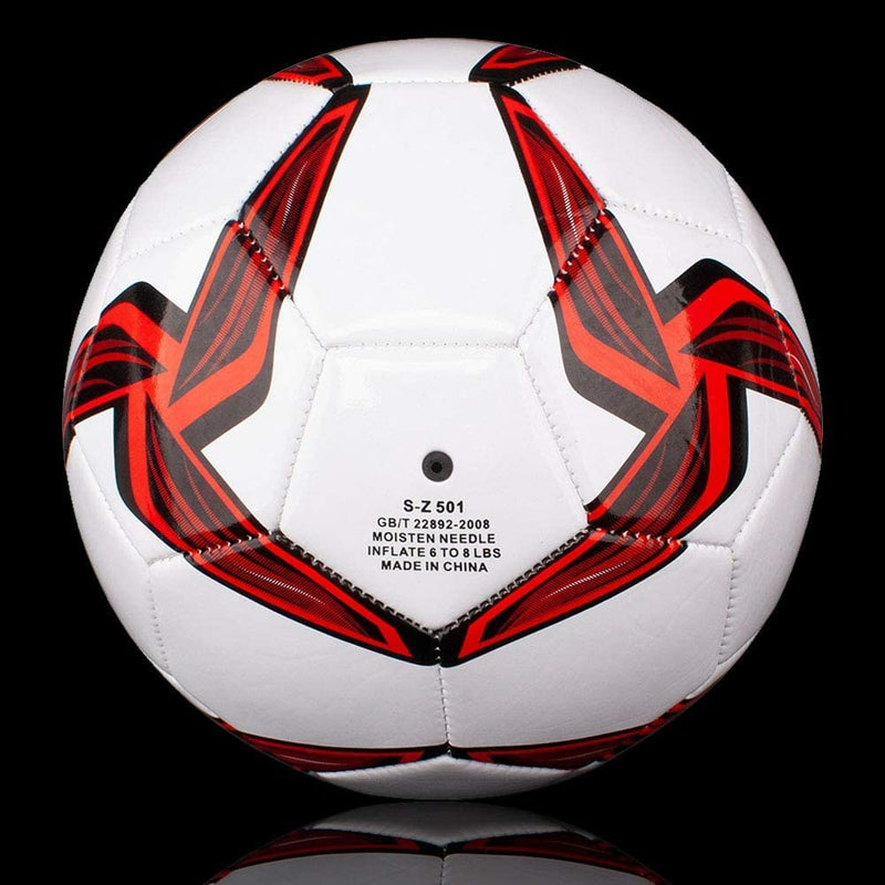 [Australia - AusPower] - Senston Soccer Ball Size 4,5 with Pump - Official Match Football Adults and Junior Kids Soccer Ball red Size 5 