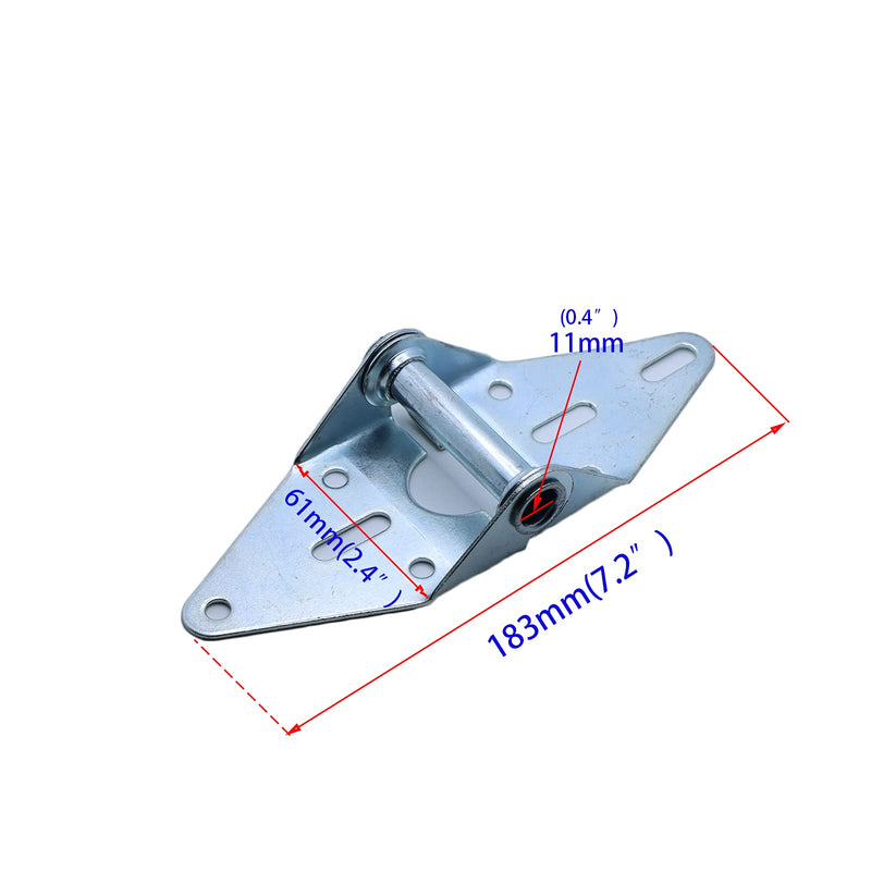 [Australia - AusPower] - 2 Packs Garage Door Hinges #1 with Galvanized Finish - Heavy Duty 14 Gauge Steel, Suitable for Residential/Light Commercial Garage Door Replacement 