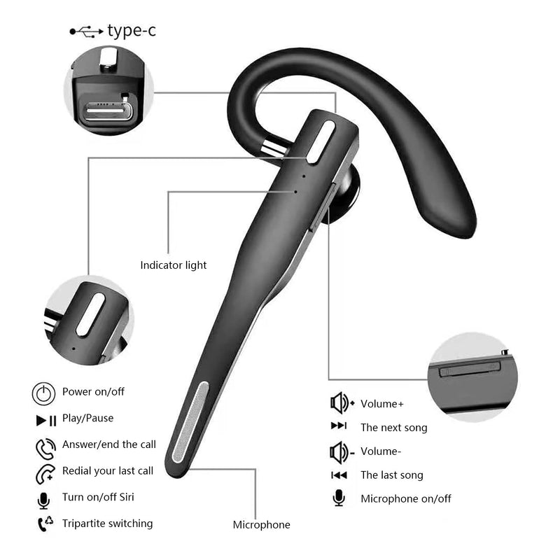 [Australia - AusPower] - YUPVM Earphone HBQ-525 Headphones Stereo Handsfree Noise Canceling Headset with Mic for All Phone 