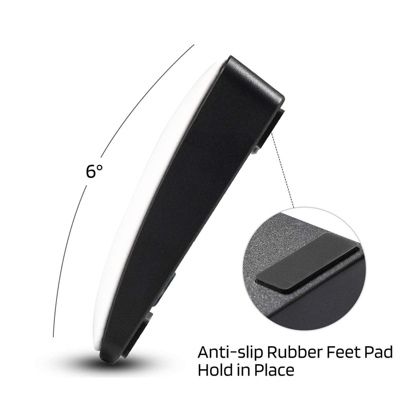 [Australia - AusPower] - LTC Keyboard Wrist Rest, Cushion Support Pads for Keyboard, for Office, Gaming, Computer PC Laptop Mac Typing, with PU Leather & Anti-Slip Rubber Base, Angle Inclined (60% Compact, White) 60% Compact 